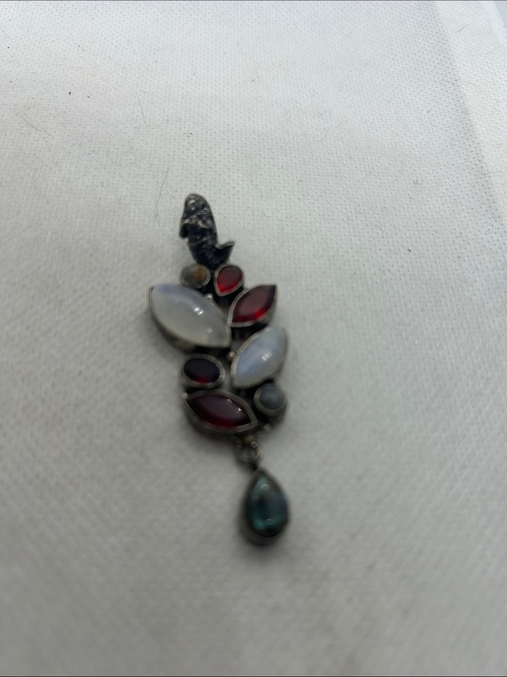 Elegant Multicolor Stone Drop Pendant - Women Jewelry
